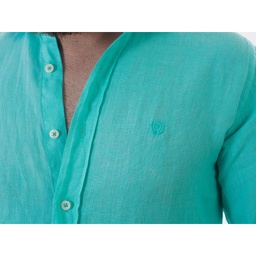 Camisa 100% Puro Lino Verde Agua